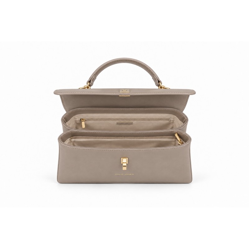 Дамска чанта David Jones тъмно taupe - код 3231